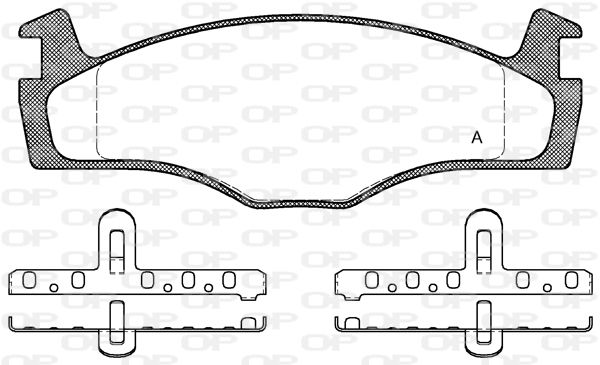OPEN PARTS Комплект тормозных колодок, дисковый тормоз BPA0171.10